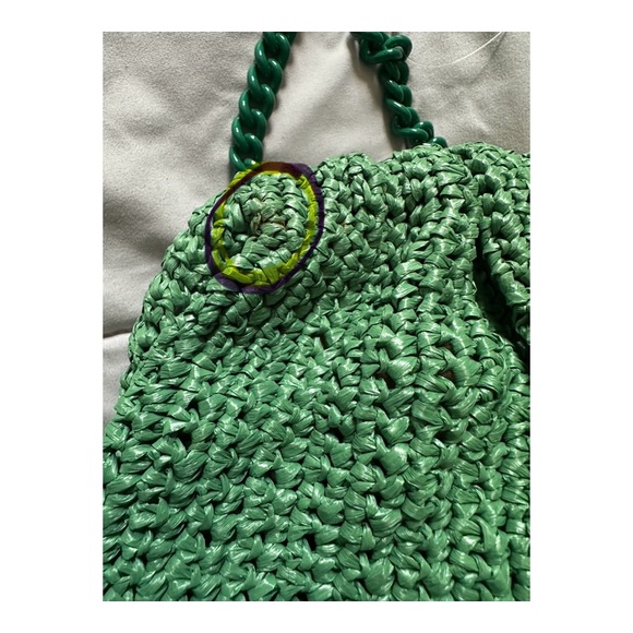 MARIA LA ROSA
crochet solid clutch bag
Green color - Picture 7 of 16